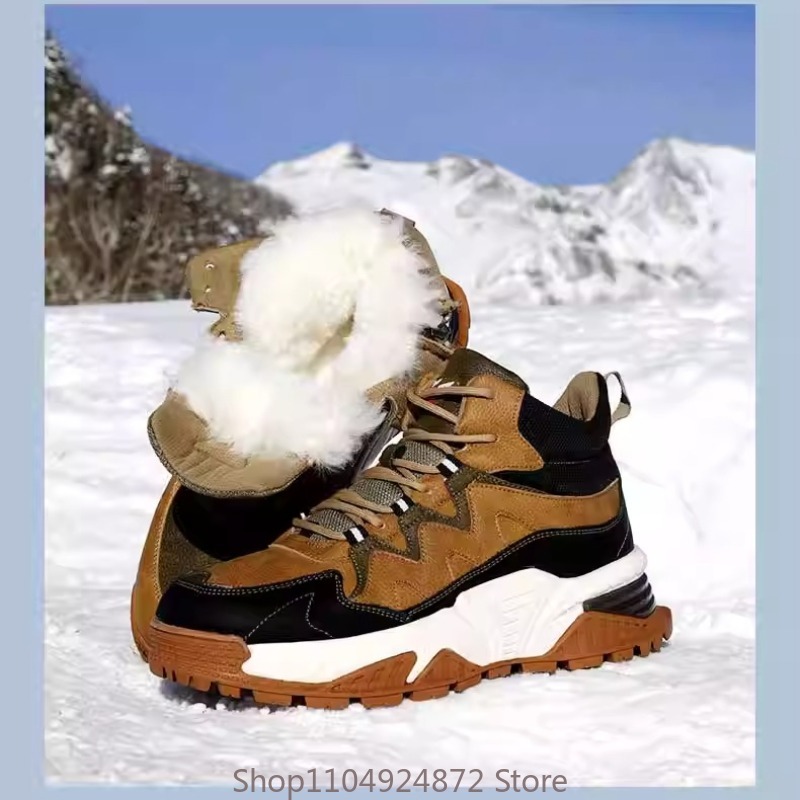 Men'S Shoes Temu - Winter Warm Wool Cotton Shoes Men's