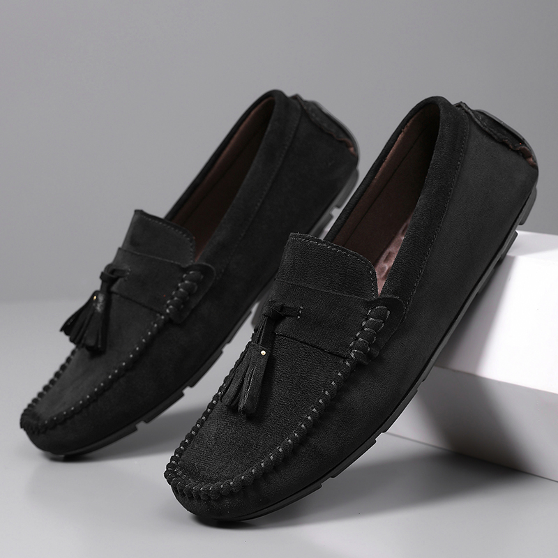 Men'S Shoes Temu - Classic Tassels Men's Loafers Comfortable Suede
