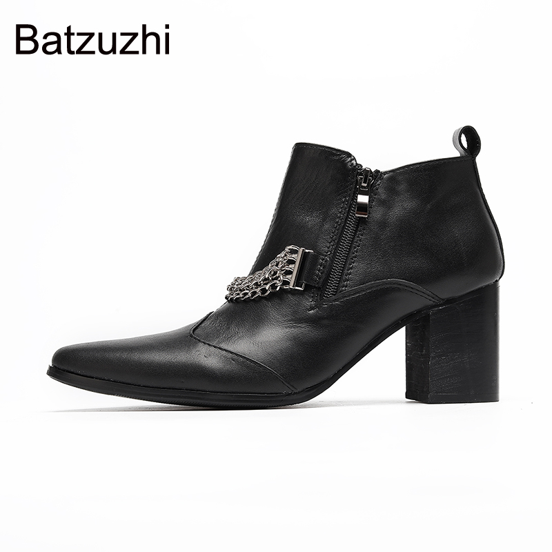 Shoes Heels Men - Batzuzhi 7cm High Heels Pointed Toe