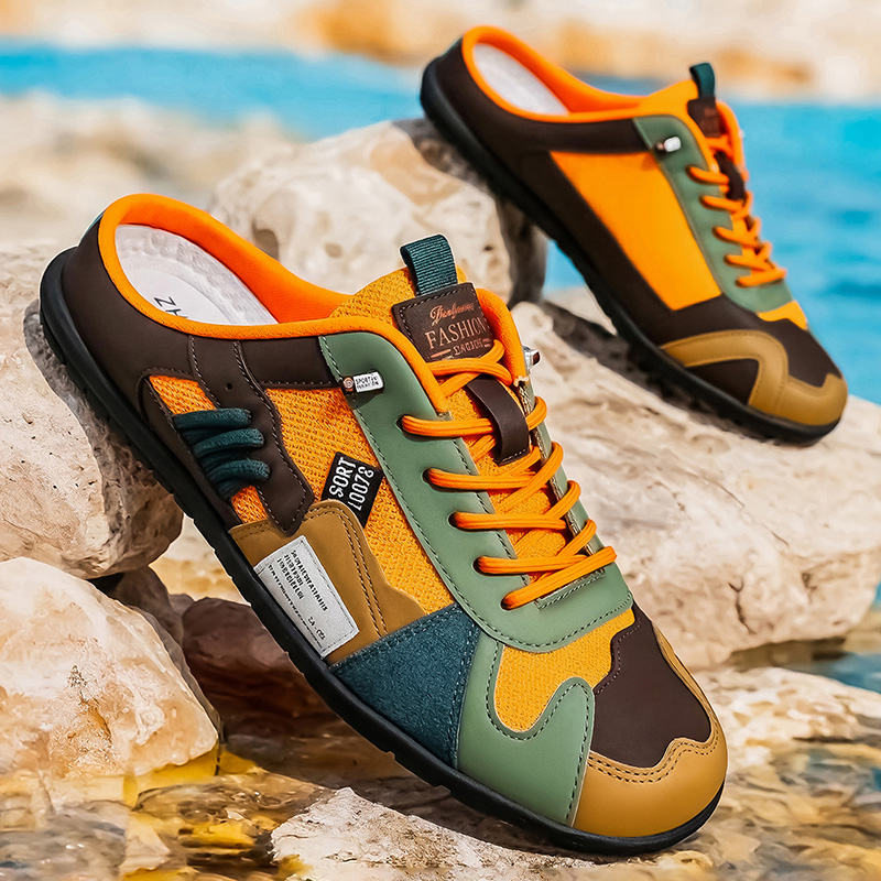 Men'S Shoes Comfortable Walking - Spring and Summer Fashionable Color-Blocked Outdoor