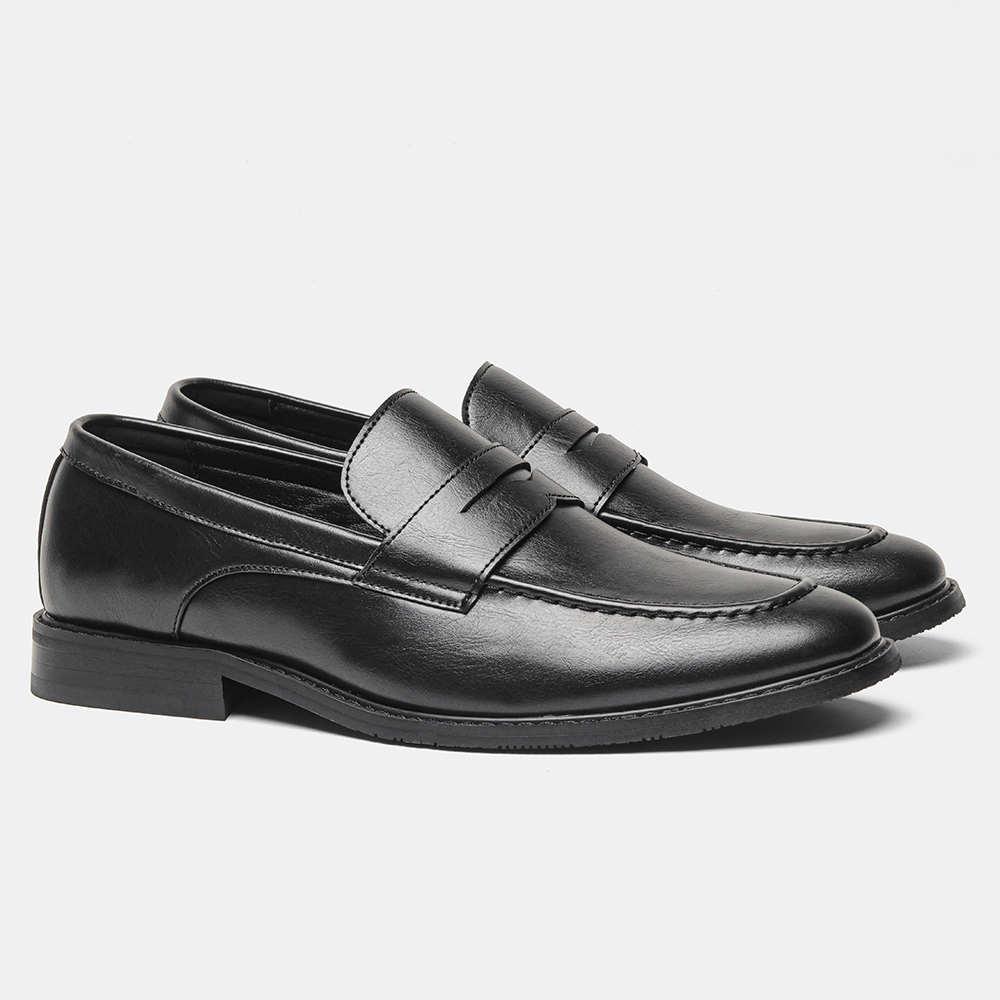 Men's Black Penny Loafers Clas - огляд і ціна Men'S Shoes Temu
