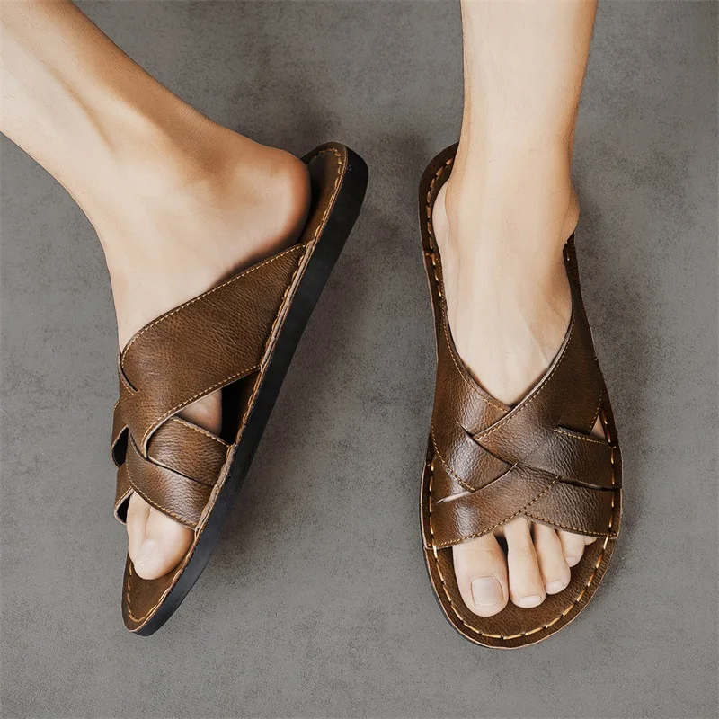 Genuine Leather Men Casual San - огляд і ціна Men'S Shoes Temu