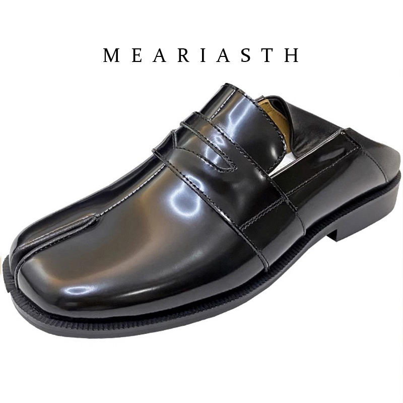 black Tabi Shoes Split Toe Pat - огляд і ціна Men'S Shoes Temu