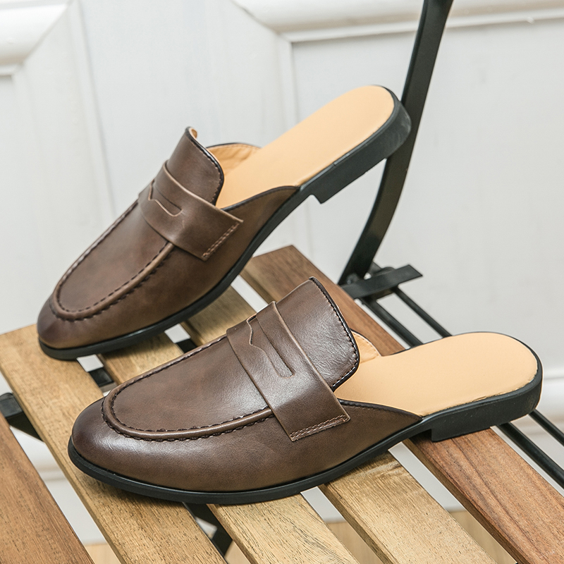 Men Fashionable Half-heeled Le - огляд і ціна Shoes Heels Men