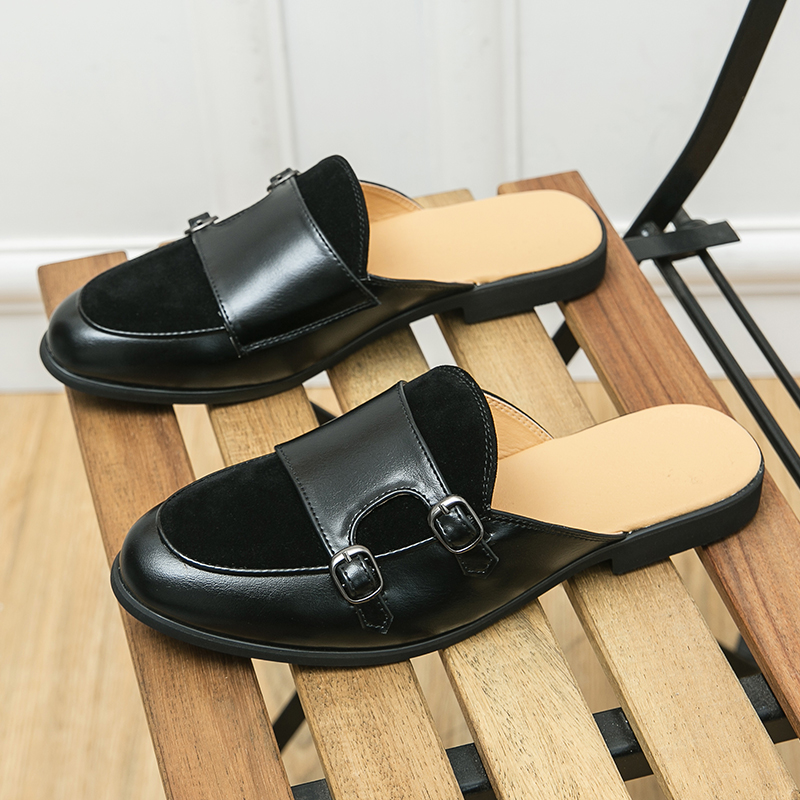 Men Fashionable Half-heeled Le - огляд і ціна Shoes Heels Men
