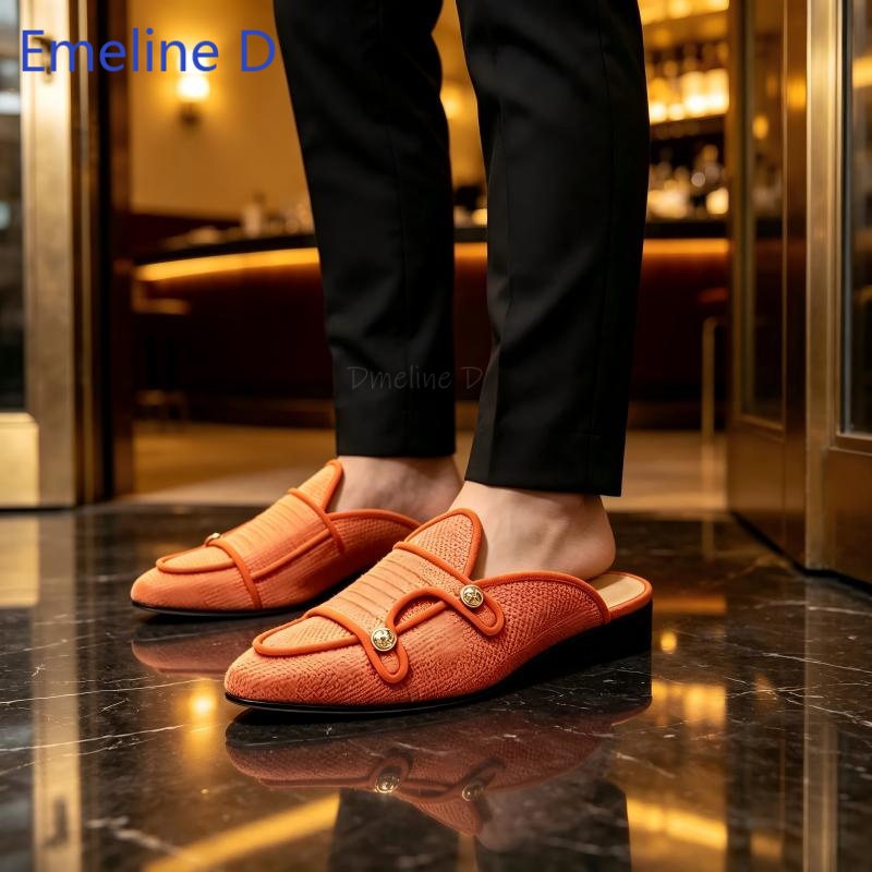 Woven Textile Backless Loafer  - огляд і ціна Shoes Heels Men