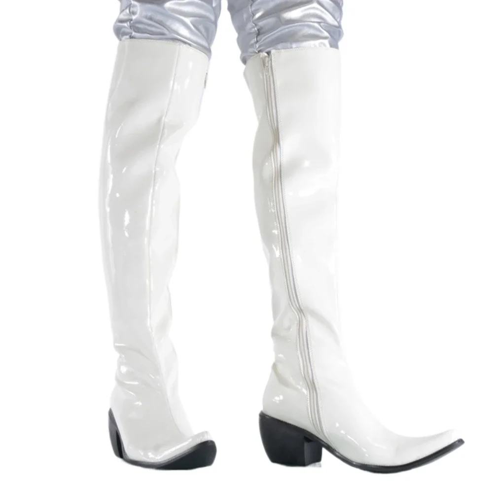 Fashion Men Patent Leather Ove - огляд і ціна Shoes Heels Men