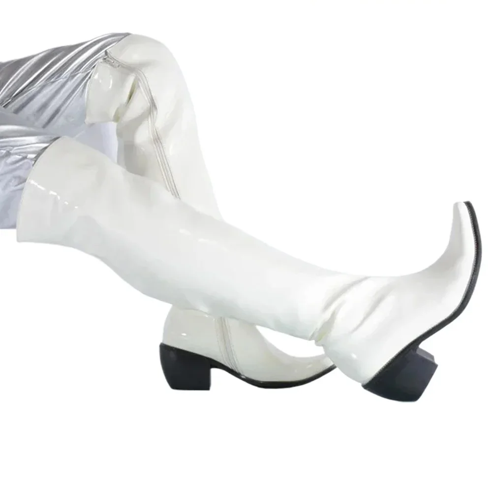 Fashion Men Patent Leather Ove - огляд і ціна Shoes Heels Men