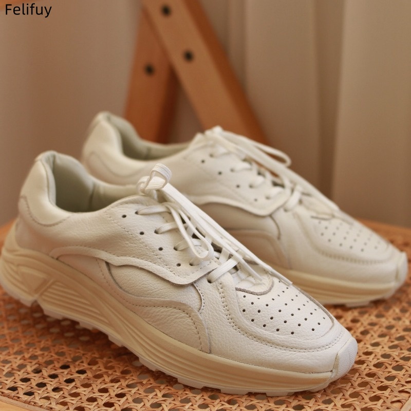 Round-toe Lace-up Casual White - огляд і ціна Men'S Shoes Temu